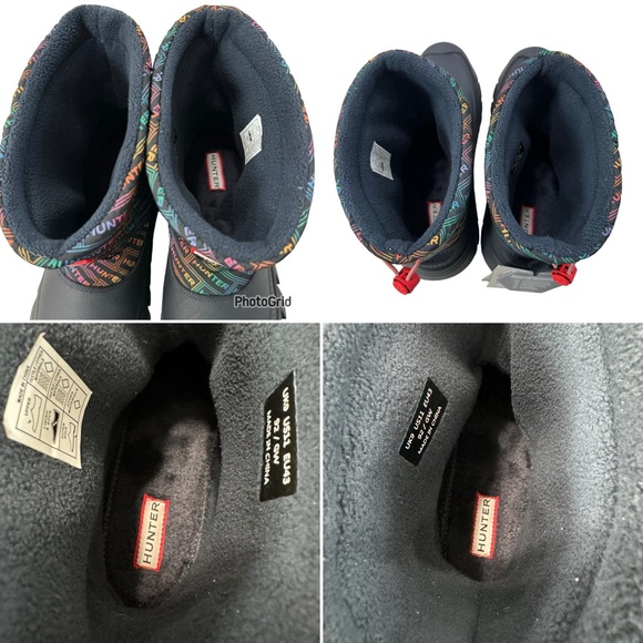 Hunter Intrepid Rainbow Logo Insulated Waterproof Short Boots Women’s Size 11 - Picture 13 of 16